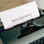 Machine à écrire avec un devis WordPress